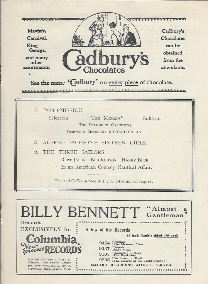 Palladium programme sep 10th 1928-5