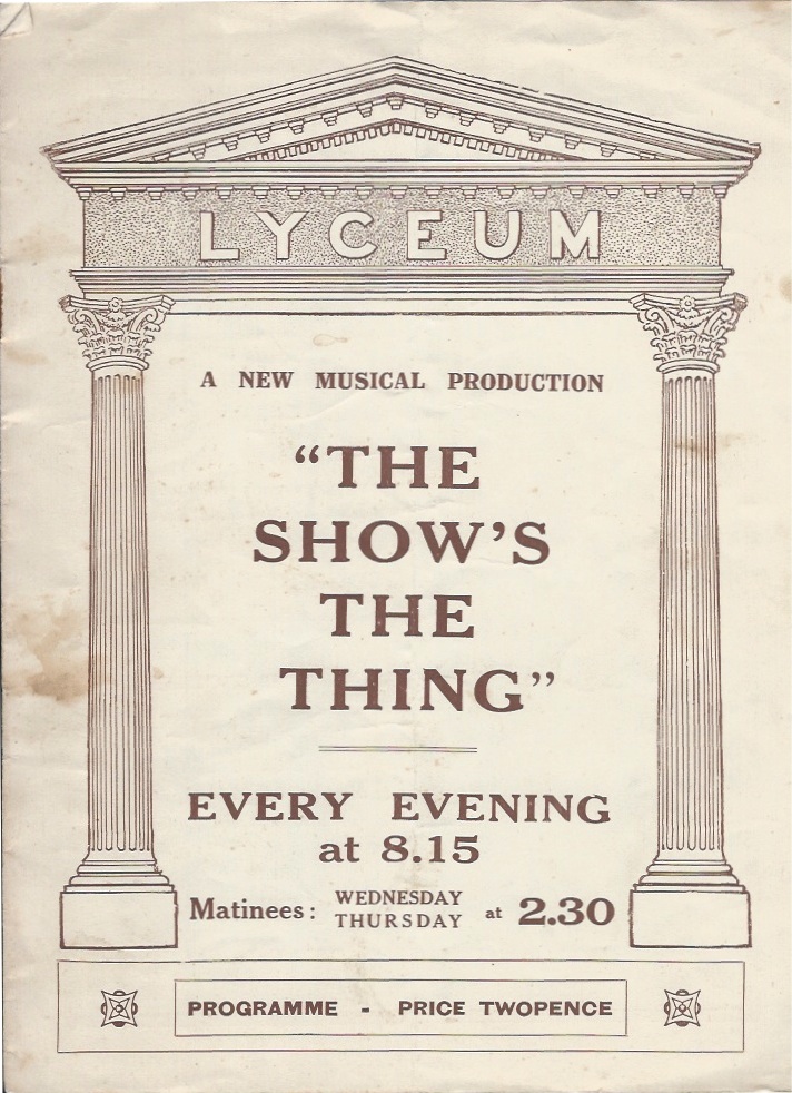 'The Show's The Thing' programme