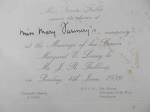 Margaret's wedding invite