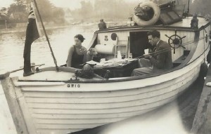 Nino's & Babs on Tommy's boat 'Grig' - Kingston upon Thames With thanks to Mervyn Rossini